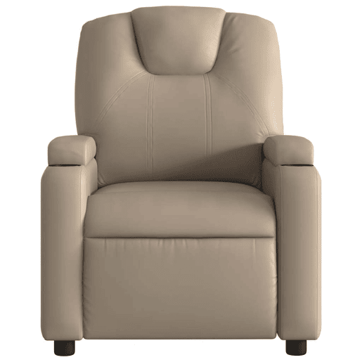 Poltrona reclinável - Poltrona relax couro artificial cor cappuccino