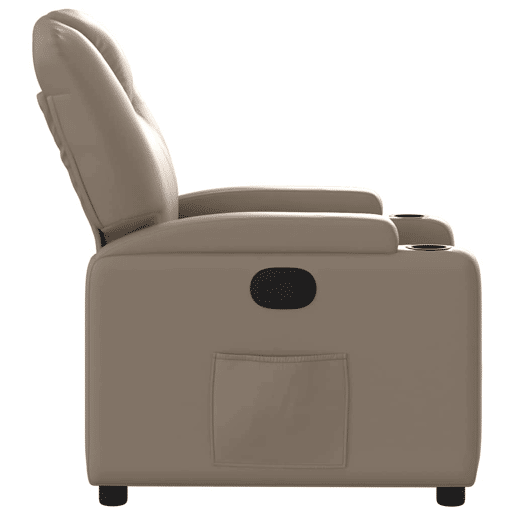 Poltrona reclinável - Poltrona relax couro artificial cor cappuccino