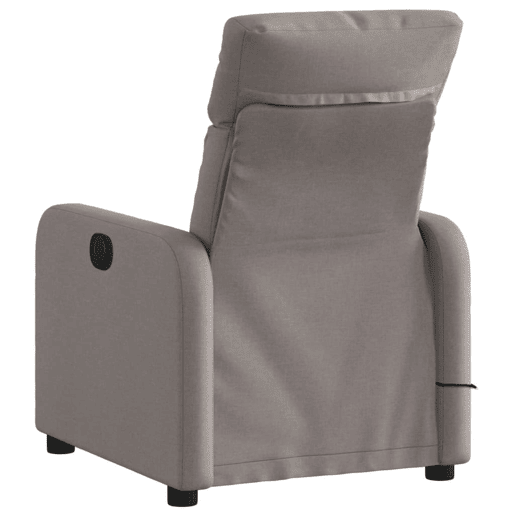Poltrona de massagens reclinável - Poltrona relax tecido cinzento-acastanhado
