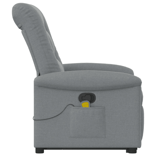 Poltrona reclinável massagens - Poltrona relax tecido cinzento-claro