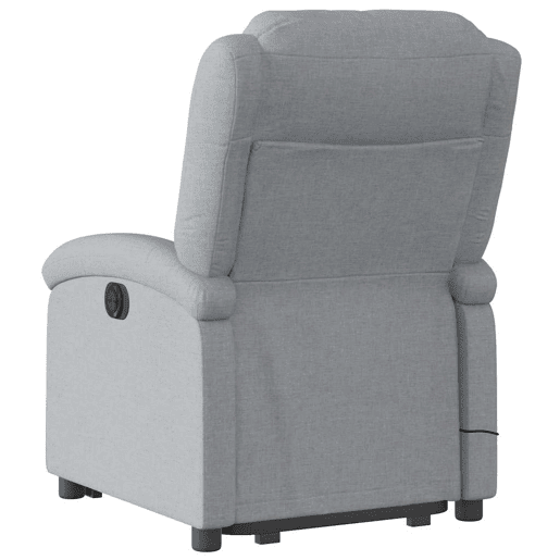 Poltrona reclinável massagens - Poltrona relax tecido cinzento-claro