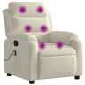 Poltrona de massagens reclinável - Poltrona relax veludo cor creme