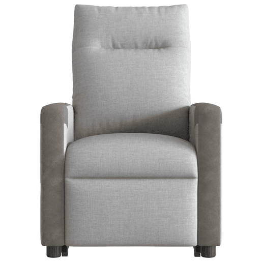 Poltrona elevatória de massagens - Poltrona relax tecido cinzento-nublado