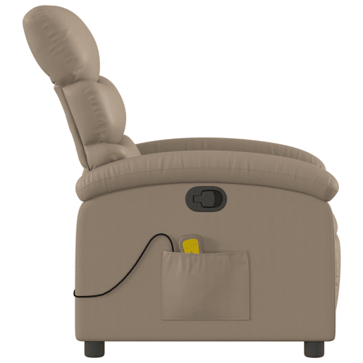 Poltrona de massagens reclinável - Poltrona relax couro artificial cappuccino