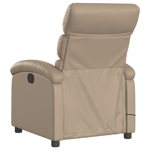 Poltrona de massagens reclinável - Poltrona relax couro artificial cappuccino