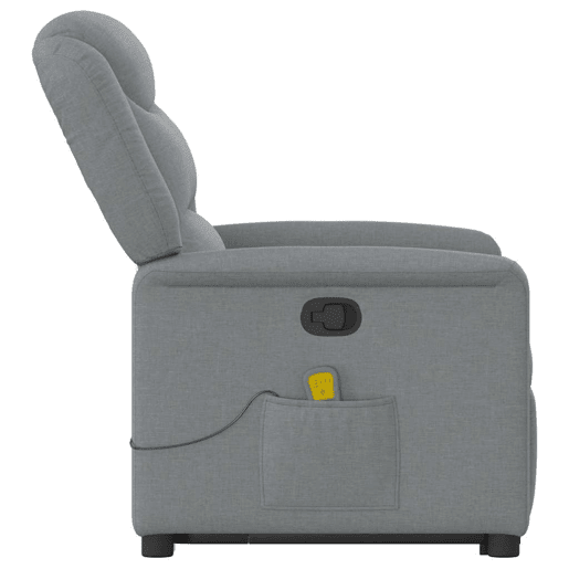 Poltrona reclinável massagens - Poltrona relax tecido cinzento-claro