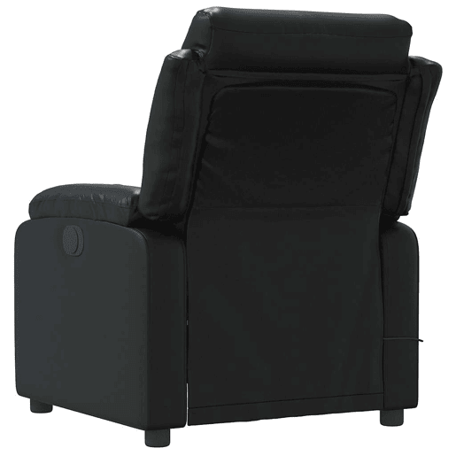 Poltrona de massagens reclinável - Poltrona relax couro artificial preto