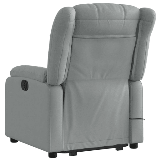 Poltrona elétrica reclinável massagens - Poltrona relax tecido cinzento-claro