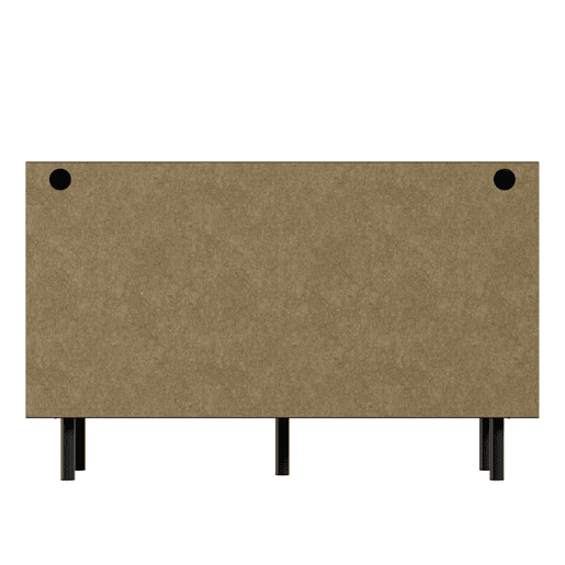 Tocador elegante com 6 gavetas - Puxadores de rattan, ideal para quarto e sala - Nogueira