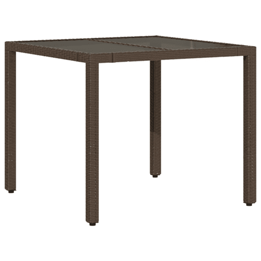 3 pcs conjunto bistrô - cadeiras de jardim - Cadeiras de exterior com almofadões vime PE castanho