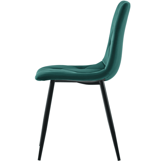 Conjunto de sala de jantar 117x68cm - Mesa retangular moderna com 4 cadeiras, cadeira de cozinha verde, pernas pretas