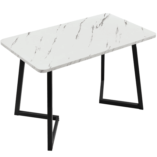 Conjunto de sala de jantar 117x68cm - Mesa retangular moderna com 4 cadeiras, cadeira de cozinha verde, pernas pretas