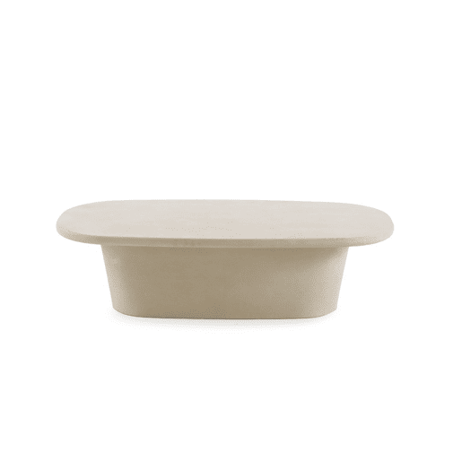 Mesa de centro 120x70 na cor cimento areia de poliresina