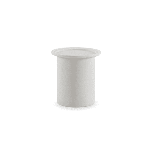 Mesa de centro 48 diâmetro cor cimento branco de poliresina