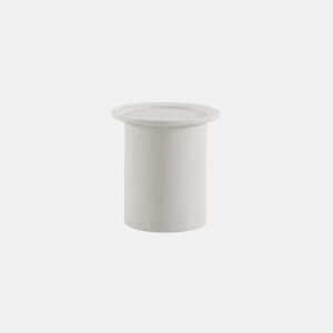 Mesa de centro 48 diâmetro cor cimento branco de poliresina