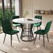 Conjunto de mesas y sillas de comedor 100x100 Conjunto de mesas y sillas de comedor 100x100 Blanco/ Gris