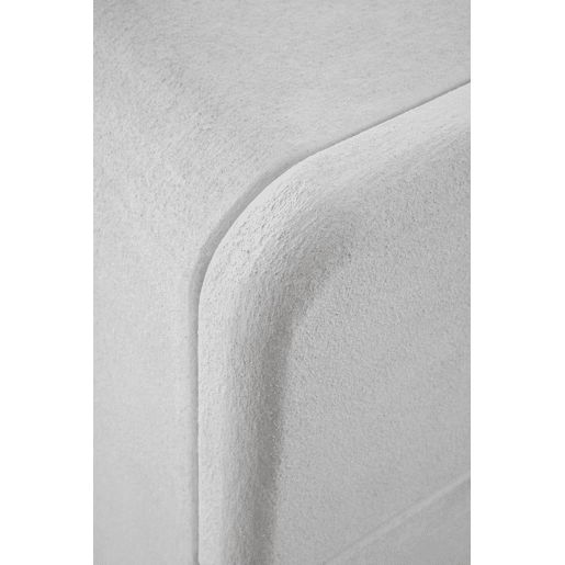 Mesa de cabeceira com 3 caixas em poliresina cor cimento branco