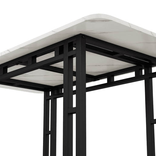 Conjunto de sala de jantar 120x70cm - Mesa moderna com 4 cadeiras de veludo preto, pernas de ferro preto