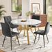 Conjunto de mesas y sillas de comedor 100x100 Conjunto de mesas y sillas de comedor 100x100 Blanco/ Gris