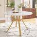 Conjunto de mesas y sillas de comedor 100x100 Conjunto de mesas y sillas de comedor 100x100 Blanco/ Gris
