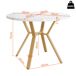 Conjunto de mesas y sillas de comedor 100x100 Conjunto de mesas y sillas de comedor 100x100 Blanco/ Gris