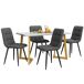 Conjunto de mesas y sillas de comedor Conjunto de mesas y sillas de comedor Blanco/ Gris