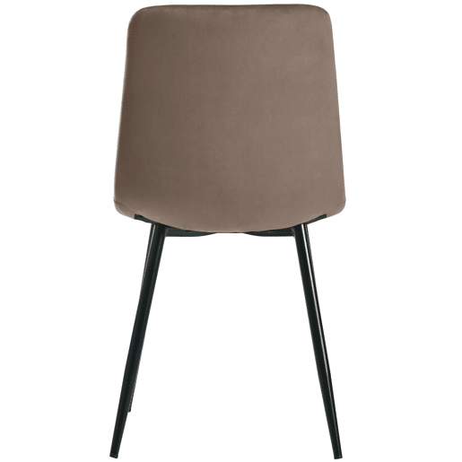 Conjunto de sala de jantar 117x68cm - Mesa retangular moderna com 4 cadeiras, Cadeiras de veludo castanho, Pernas douradas