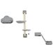 Estantes para Gato Aglomerado de Madera, Felpa PawHut Estantes para Gato Aglomerado de Madera, Felpa PawHut Gris