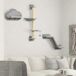 Estantes para Gato Aglomerado de Madera, Felpa PawHut Estantes para Gato Aglomerado de Madera, Felpa PawHut Gris