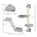 Estantes para Gato Aglomerado de Madera, Felpa PawHut Estantes para Gato Aglomerado de Madera, Felpa PawHut Gris