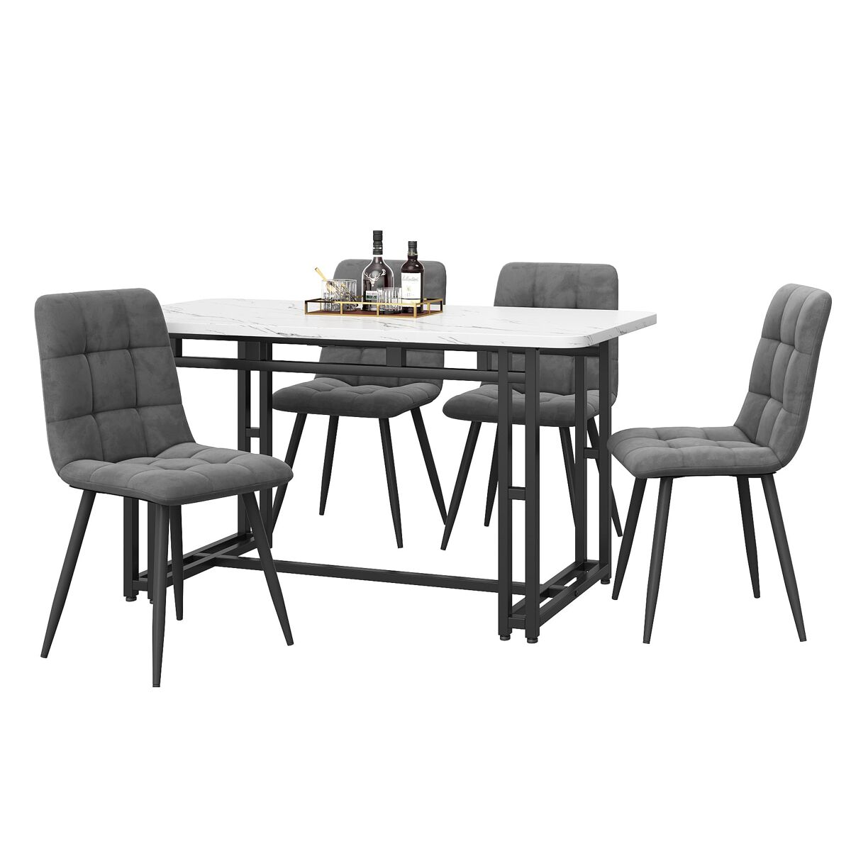 Conjunto de mesas y sillas de comedor 120x70