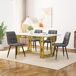 Conjunto de mesas y sillas de comedor 120x70 Conjunto de mesas y sillas de comedor 120x70 Blanco/ Gris