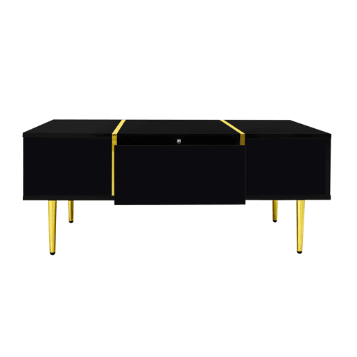 Mesa de centro moderna - 2 gavetas - Preto Mesa de centro moderna - 2 gavetas - Preto