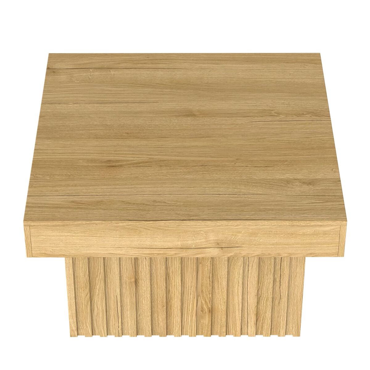 mesa de centro 79x79x46 cm - diseno moderno base mdf tablero pb robusto - natural