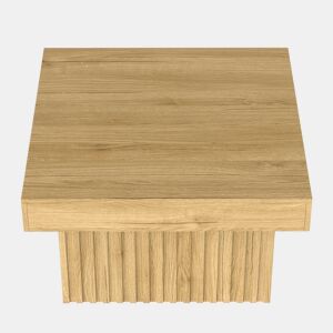 Mesa de centro 79x79x46 cm - Design moderno, base em MDF, tampo em PB, robusta - Natural