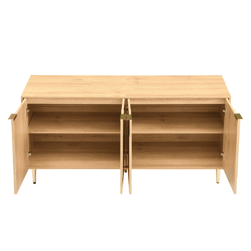 Aparador 140x40x72 cm - Moderno e simples, com amplo espaço de armazenamento - Natural Aparador 140x40x72 cm - Moderno e simples, com amplo espaço de armazenamento - Natural