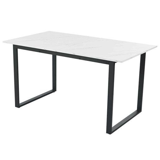 Conjunto de sala de jantar 140180x80cm - Mesa moderna com 8 cadeiras, veludo cinzento, pernas pretas, MDF