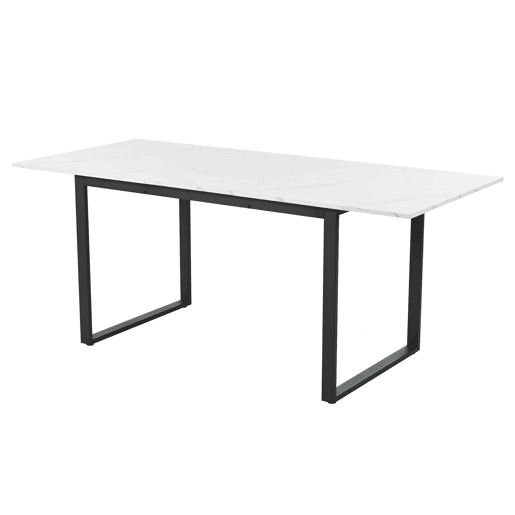 Conjunto de sala de jantar 140180x80cm - Mesa moderna com 8 cadeiras, veludo cinzento, pernas pretas, MDF