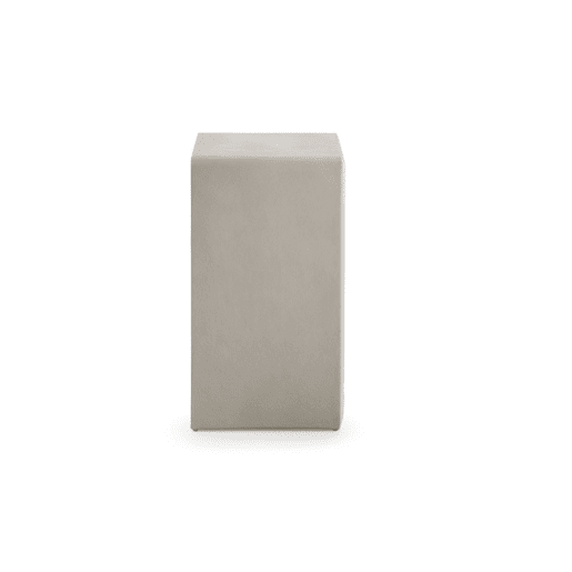 Mesa de cabeceira em poliresina cor cimento branco
