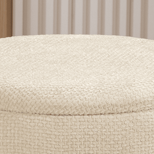 HOMCOM Banco de Bar com Armazenamento Altura Ajustável Banco de Cozinha Redondo Giratório Estofado em Chenilla Base em Aço Acolchoado para Sala de Estar Sala de Jantar Escritório 39x39x49-65 cm Bege