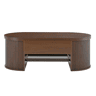 Mesa de centro elevável 110 cm - Com prateleira extensível, madeira curvada, multifuncional - Natural