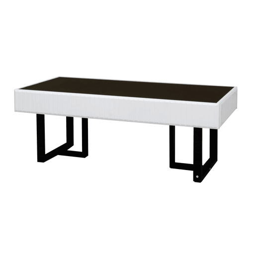 Mesa de centro 110x50,5 cm - estilo clássico, tampo alto brilho - Preto e Branco Mesa de centro 110x50,5 cm - estilo clássico, tampo alto brilho - Preto e Branco