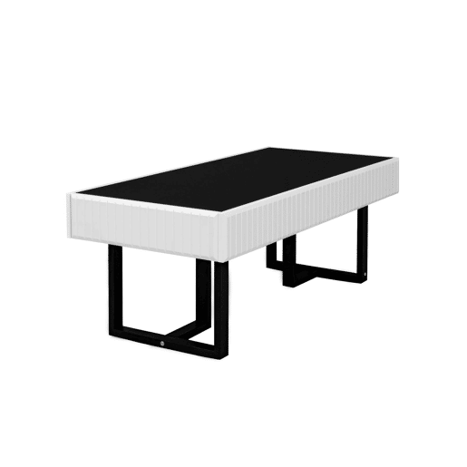Mesa de centro 110x50,5 cm - estilo clássico, tampo alto brilho - Preto e Branco Mesa de centro 110x50,5 cm - estilo clássico, tampo alto brilho - Preto e Branco