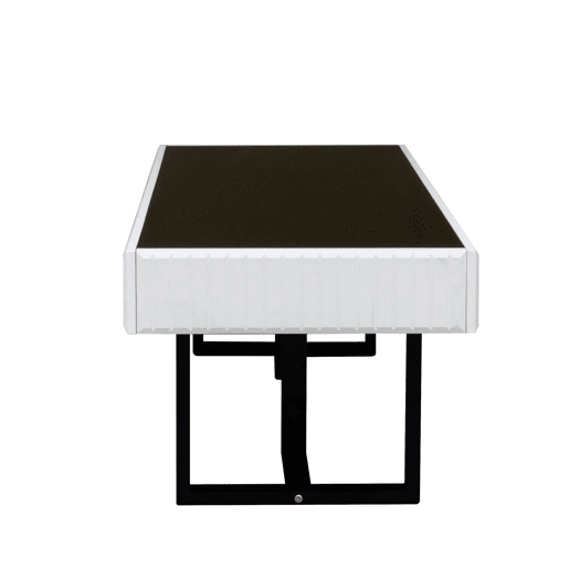 Mesa de centro 110x50,5 cm - estilo clássico, tampo alto brilho - Preto e Branco Mesa de centro 110x50,5 cm - estilo clássico, tampo alto brilho - Preto e Branco