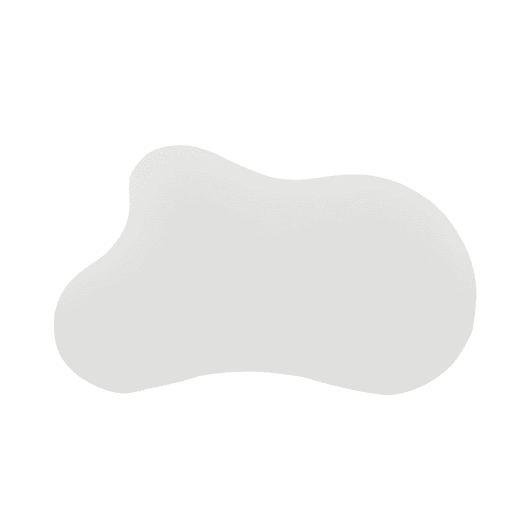 Mesa de centro 107x66x40,5 cm - design irregular em forma de nuvem, MDF e pernas em PVC - Branco