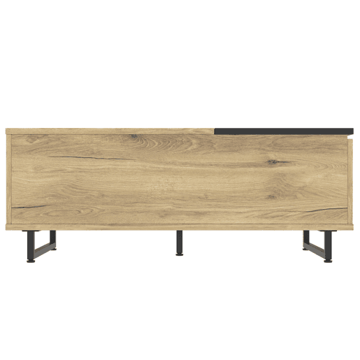 Mesa de centro - com arrumação, design moderno - cor natural
