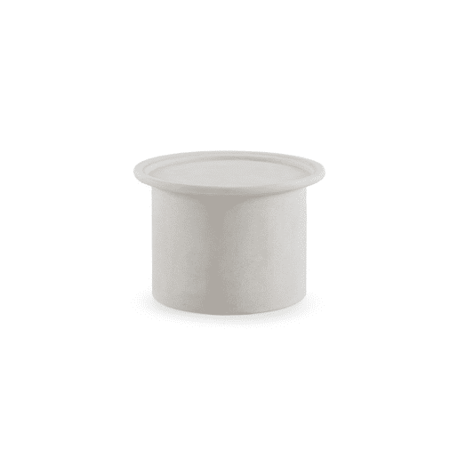 Mesa de centro 60 diâmetro cor cimento branco de poliresina