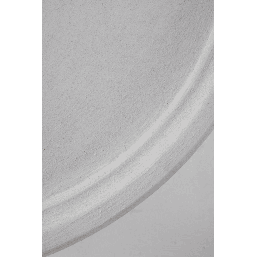 Mesa de centro 60 diâmetro cor cimento branco de poliresina