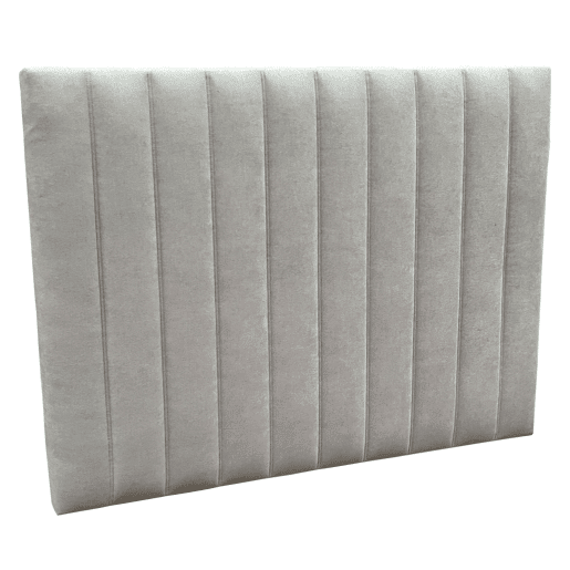 Conjunto de móveis para quarto de casal, cabeceira, 2 mesas de cabeceira e aparador, branco e cinza, 160 cm