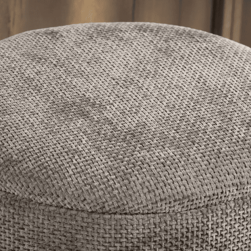 HOMCOM Banco de Bar com Armazenamento Altura Ajustável Banco de Cozinha Redondo Giratório Estofado em Chenilla Base em Aço Acolchoado para Sala de Estar Sala de Jantar Escritório 39x39x49-65 cm Cinzento